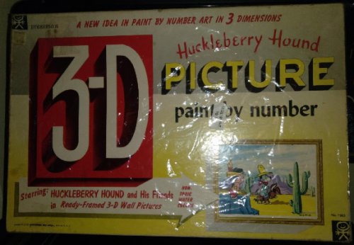 Hucklrberry Hound paint by number 3-D Picture